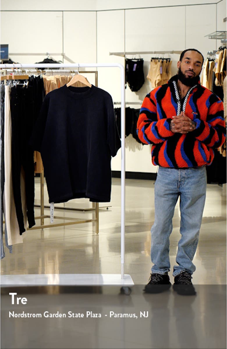 Oversize Logo Cotton Fleece T-Shirt, sales video thumbnail