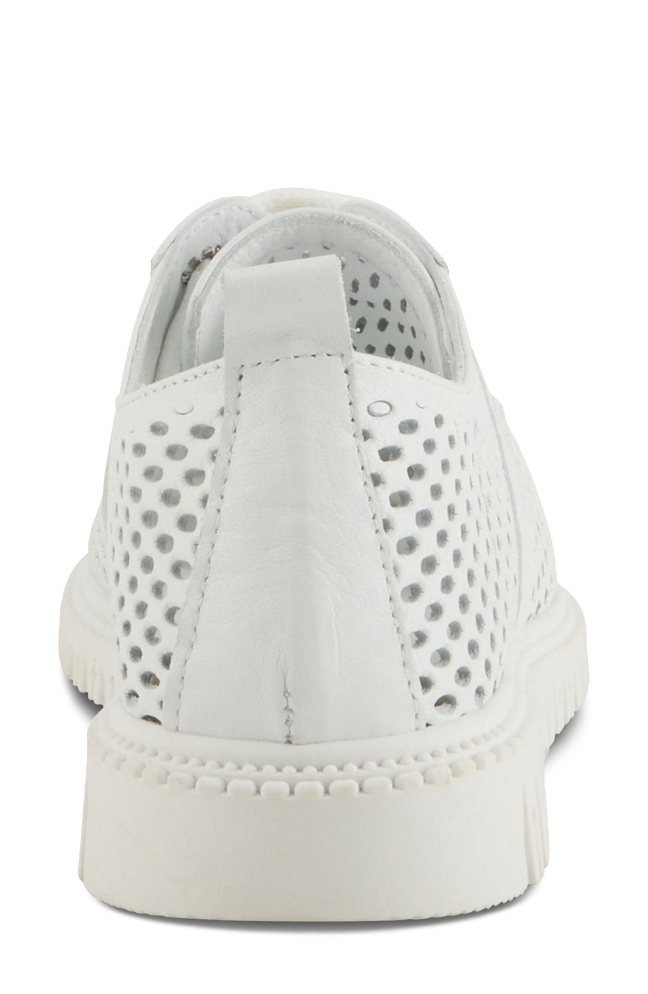 Spring Step Perforated Sneaker, Alternate, color, White