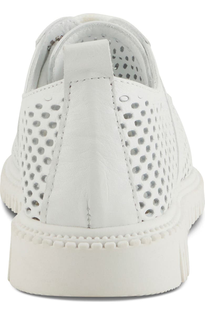 Spring Step Perforated Sneaker, Alternate, color, White
