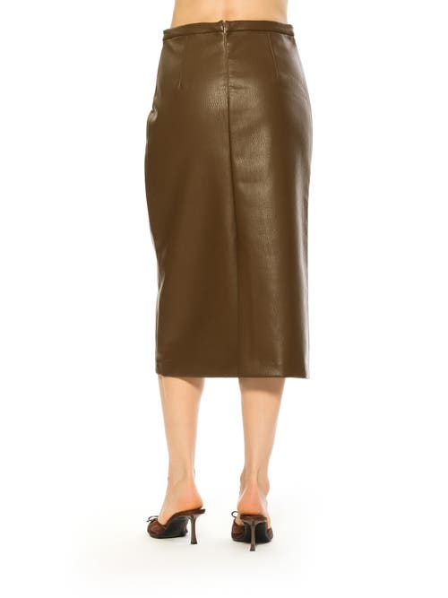 Alexia Admor Isla Vegan Leather Skirt In Brown