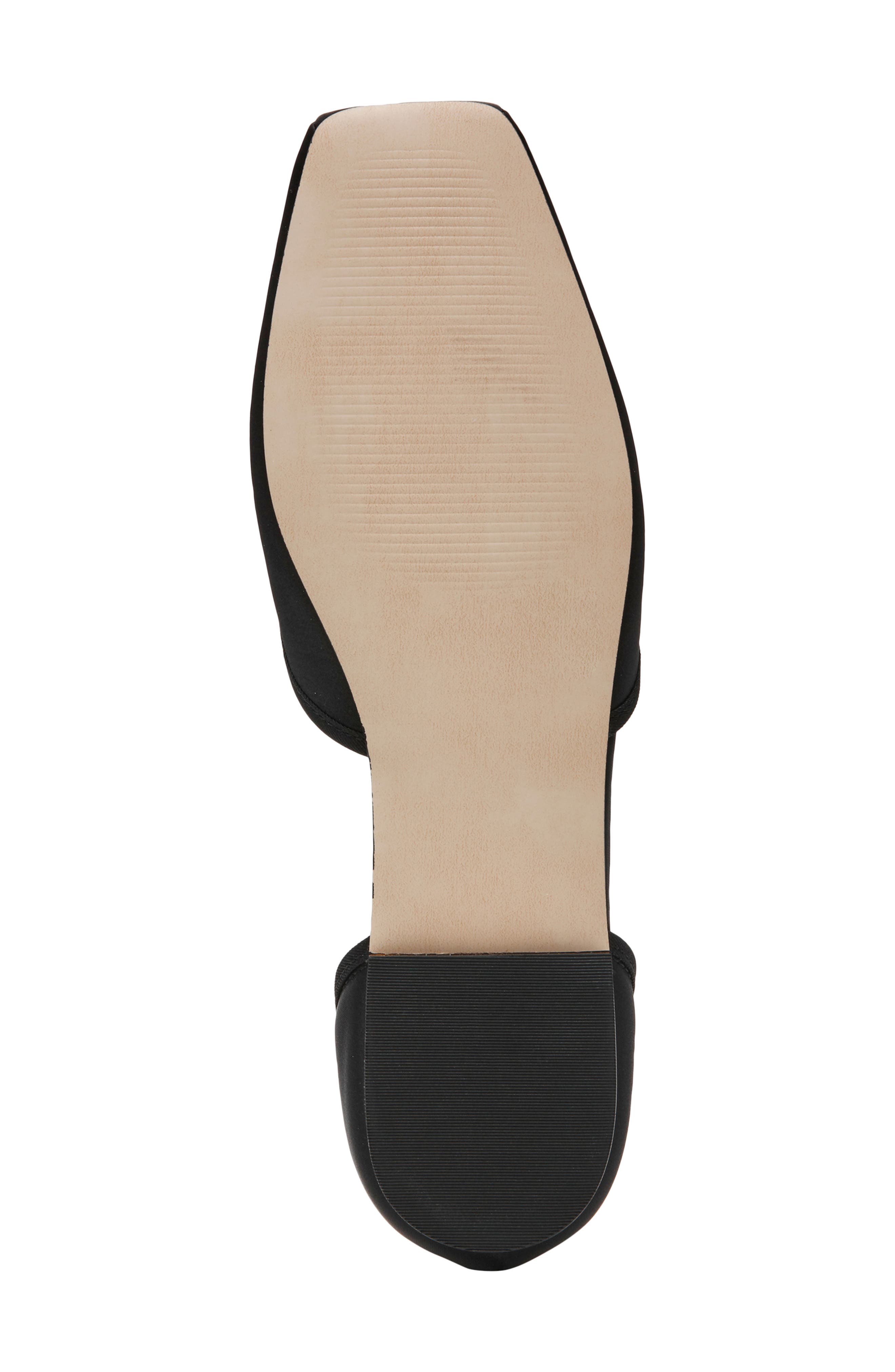 Leonora Ankle Wrap Flat, Alternate, color, BLACK SATIN