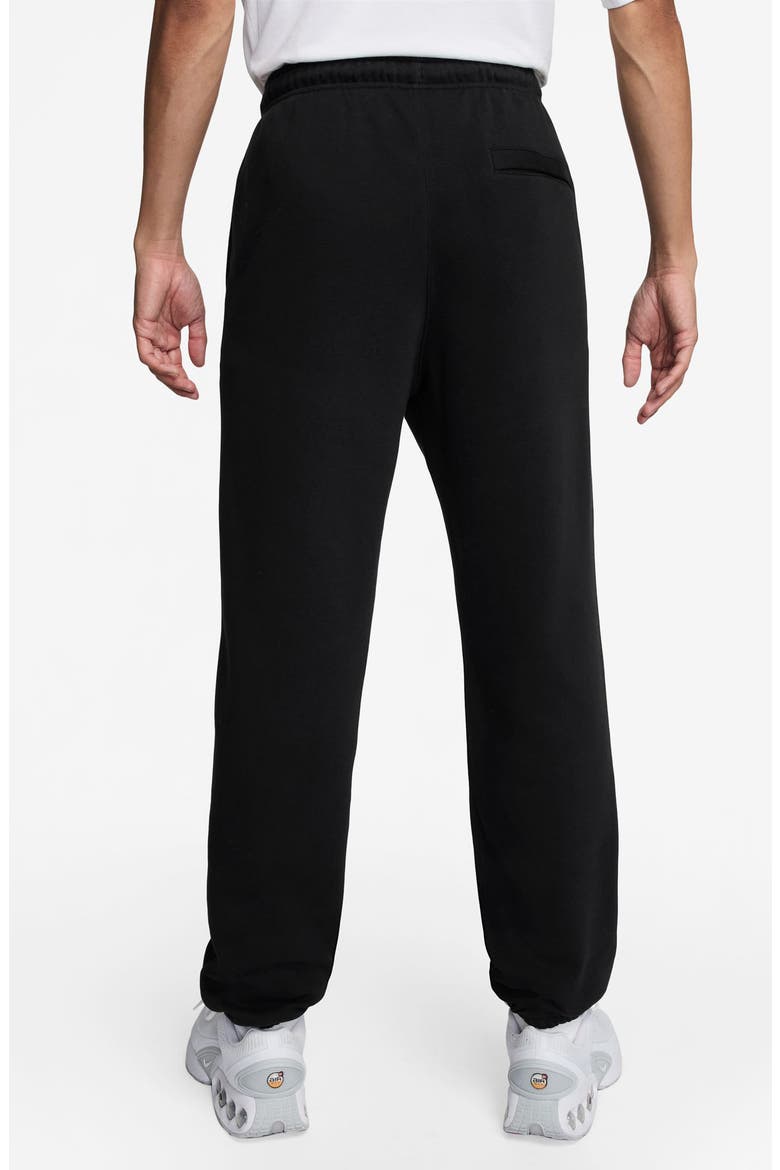 Club Brushed Fleece Sweatpants, Alternate, color, BLACK/ WHITE
