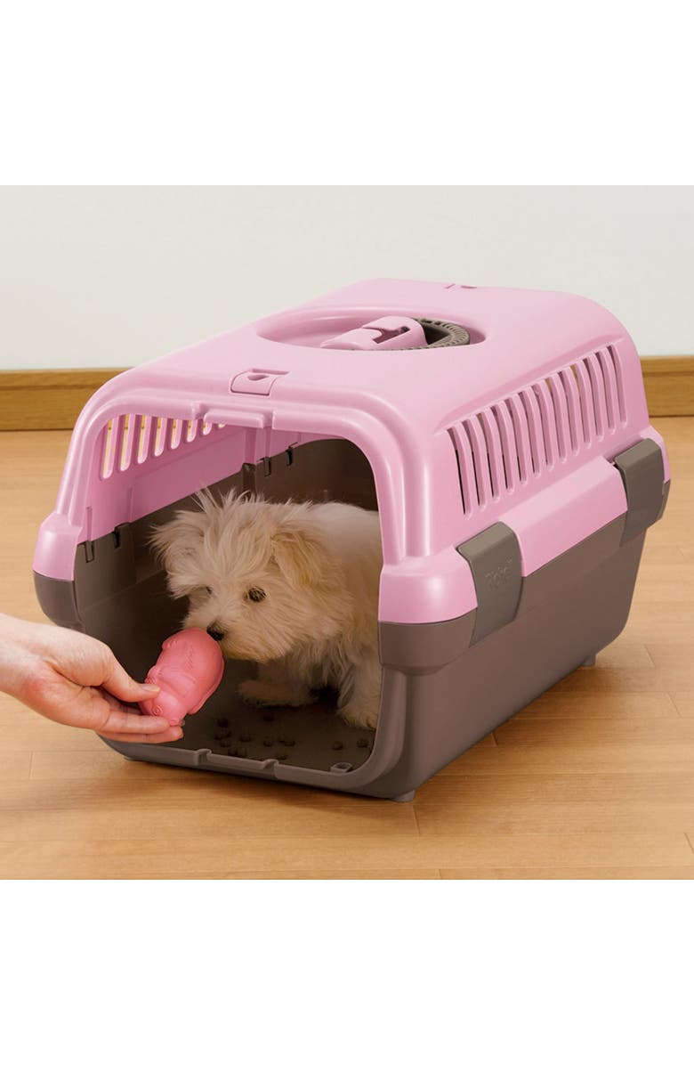Richell Pet Travel Carrier II, Medium Pink, Dog and Cat Transporter, Alternate, color, 