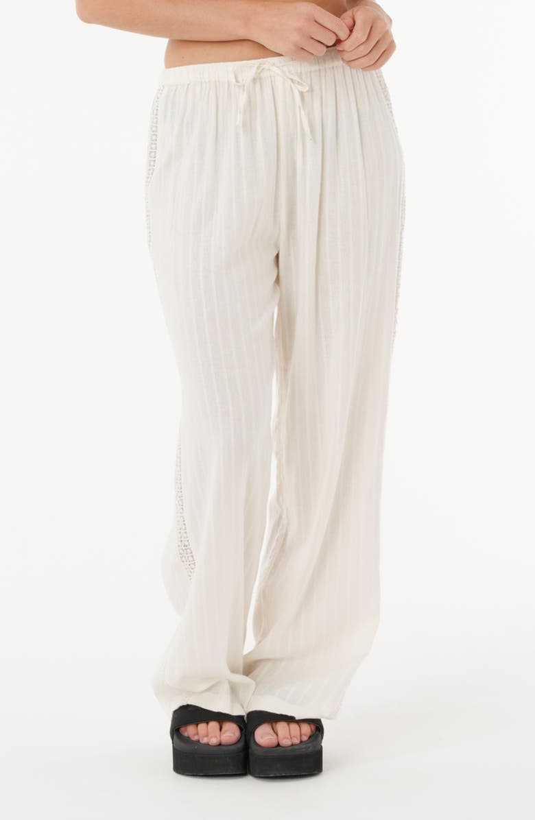 Rip Curl Pacific Rider Cotton Cover-Up Pants, Main, color, Bone