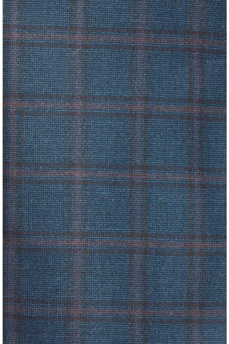 Karl Slim Fit Windowpane Wool Sport Coat, Alternate, color, TEAL