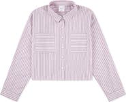 abercrombie kids Kids' Stripe Boxy Button-Up Shirt