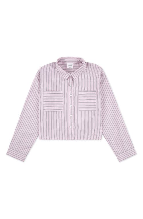 Abercrombie Girls Button Front Boxy Shirt In Pink