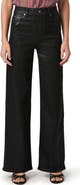 PAIGE Anessa Coated High Waist Wide Leg Jeans