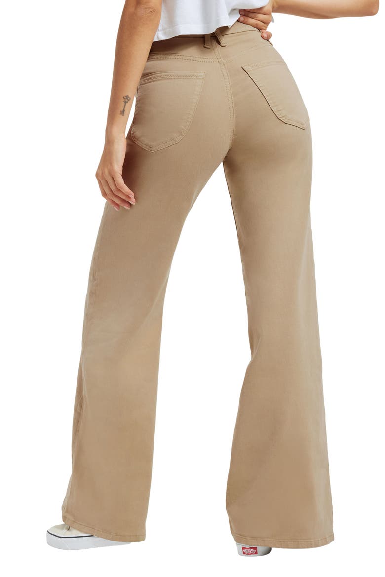 Good Waist Palazzo Jeans, Alternate, color, POSTALKHAKI003