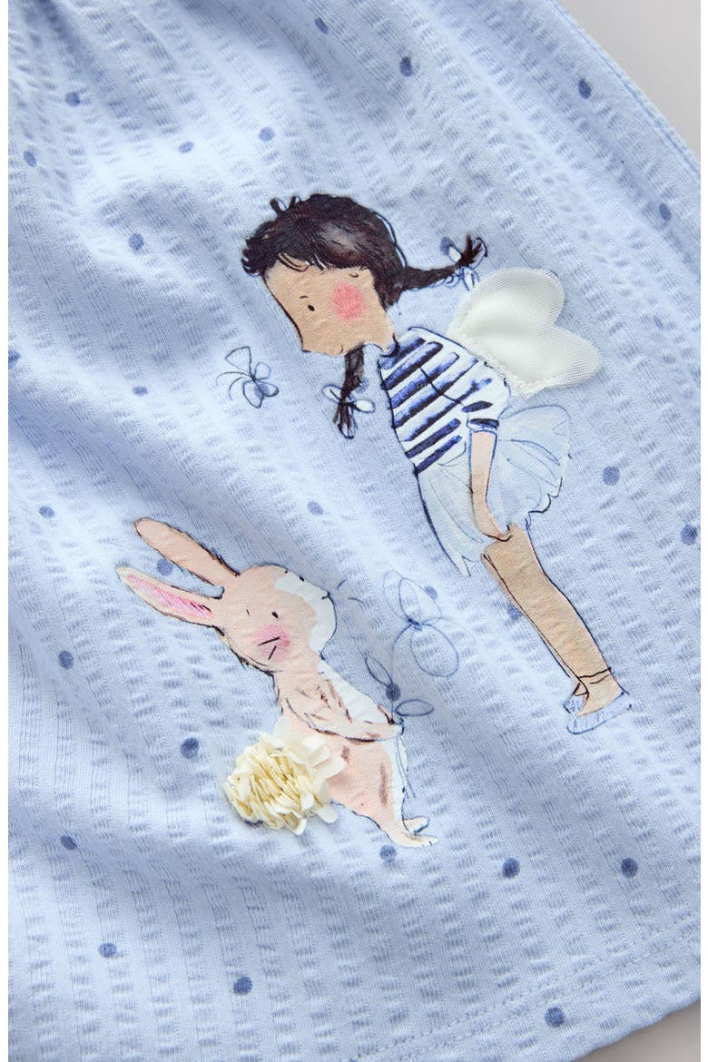 Kids' Fairy Print Rib Jersey Dress, Alternate, color, BLUE