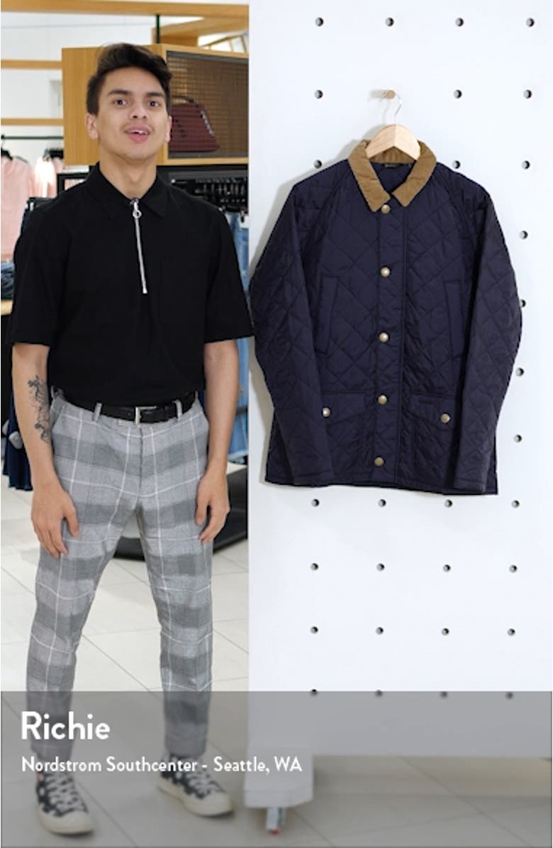 'Canterdale' Slim Fit Water-Resistant Diamond Quilted Jacket, sales video thumbnail