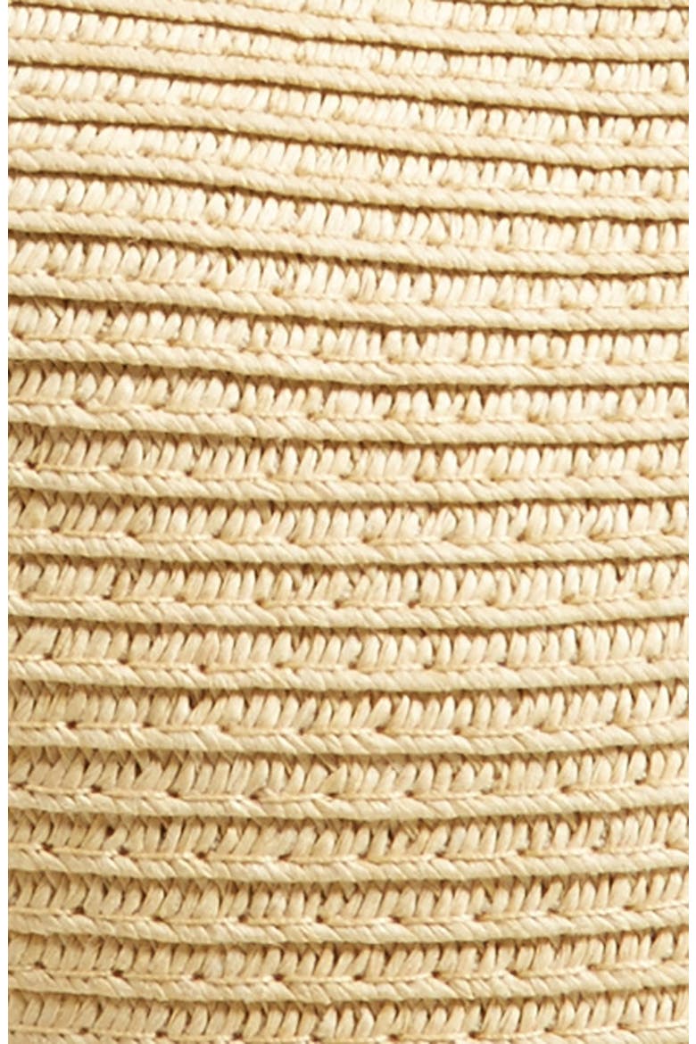 Straw Panama Hat, Alternate, color, NATURAL/ BLACK