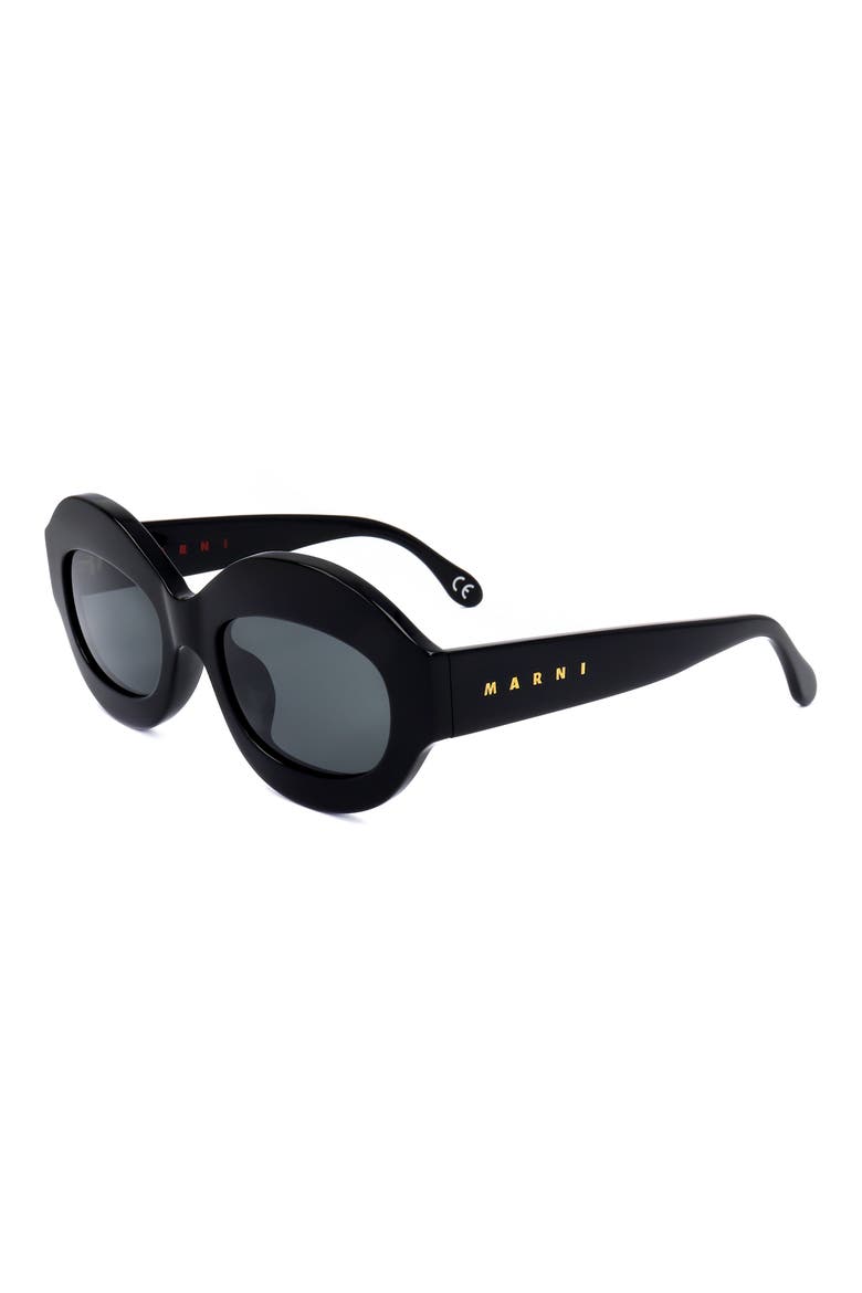 54mm Cat Eye Sunglasses, Alternate, color, BLACK / DARK GREY