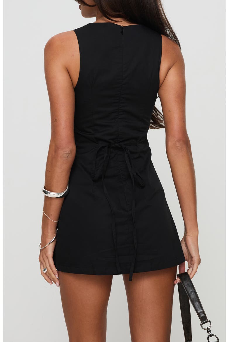 Yumiko Sleeveless Romper, Alternate, color, BLACK