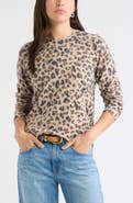 Caslon® Animal Print Wool & Cashmere Sweater