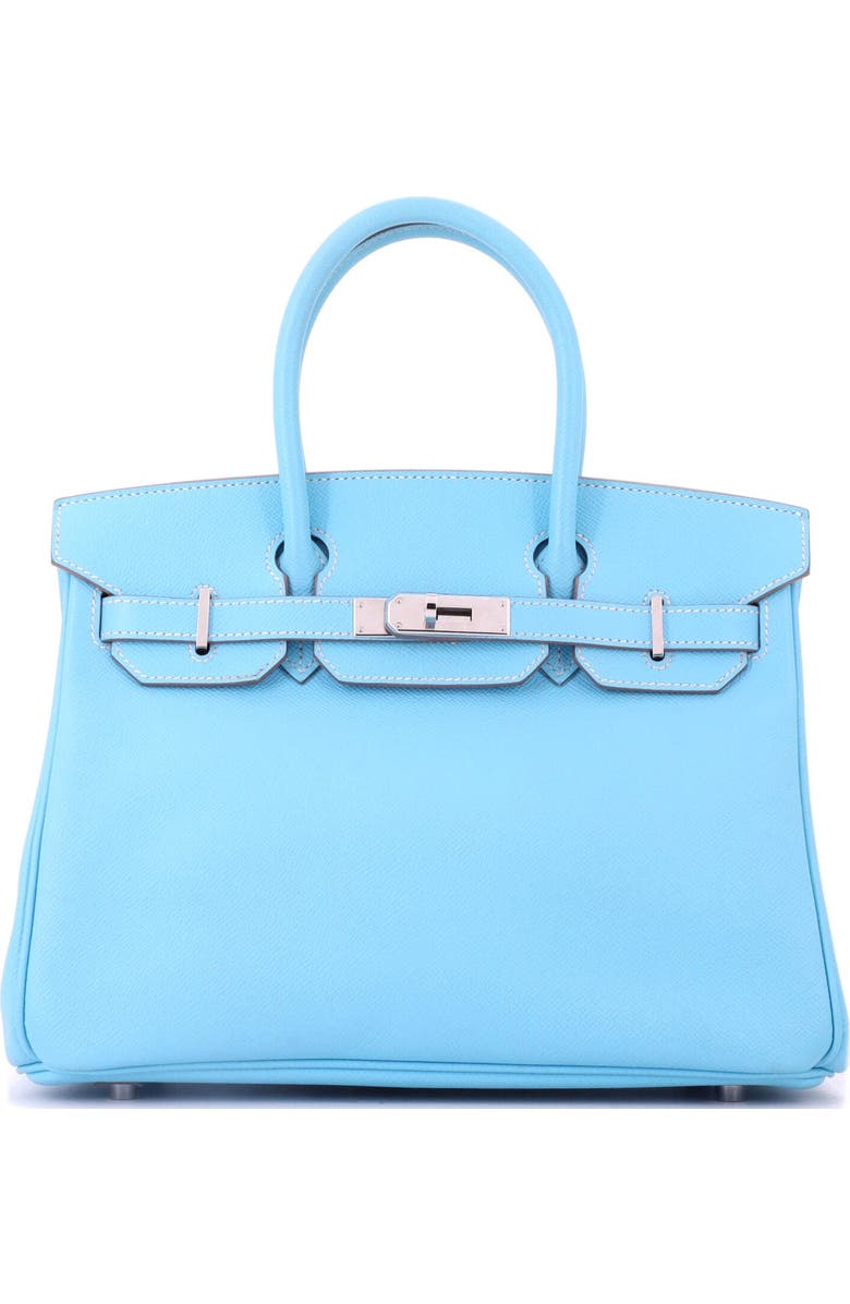Pre-Owned Hermes Candy Birkin Bag Epsom 30, Main, color, Candy-Bleu Celeste/Mykonos