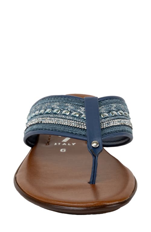 Italian Shoemakers Zali Slide Sandal In Denim