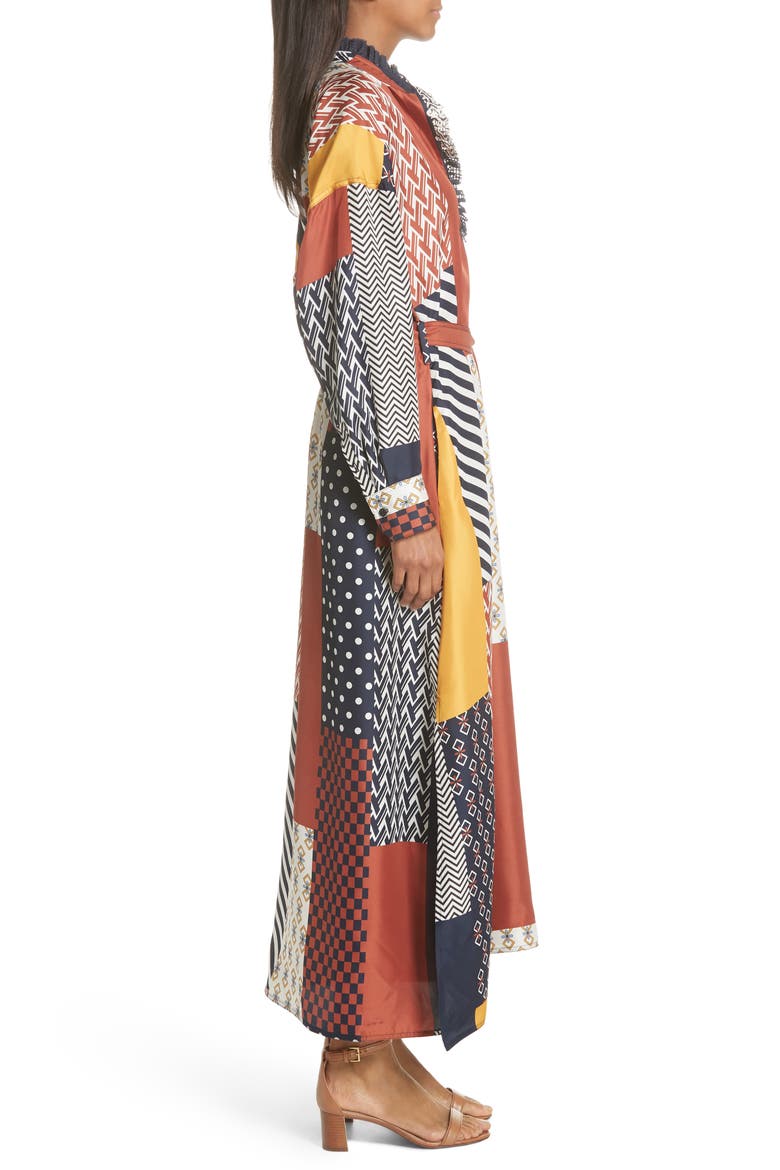 Bianca Patchwork Maxi Dress, Alternate, color, GEOMETRIC PATCHWORK