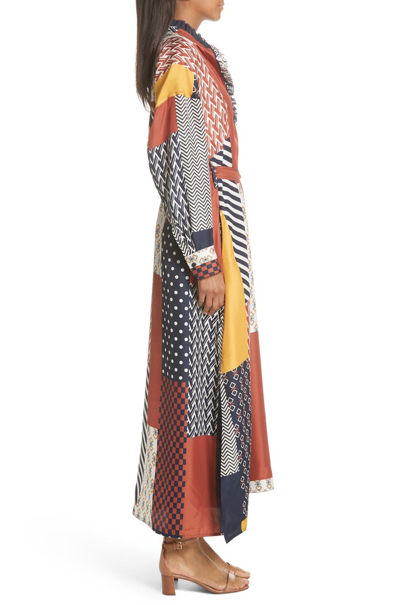 Tory Burch Bianca Patchwork Maxi Dress, Alternate, color, 