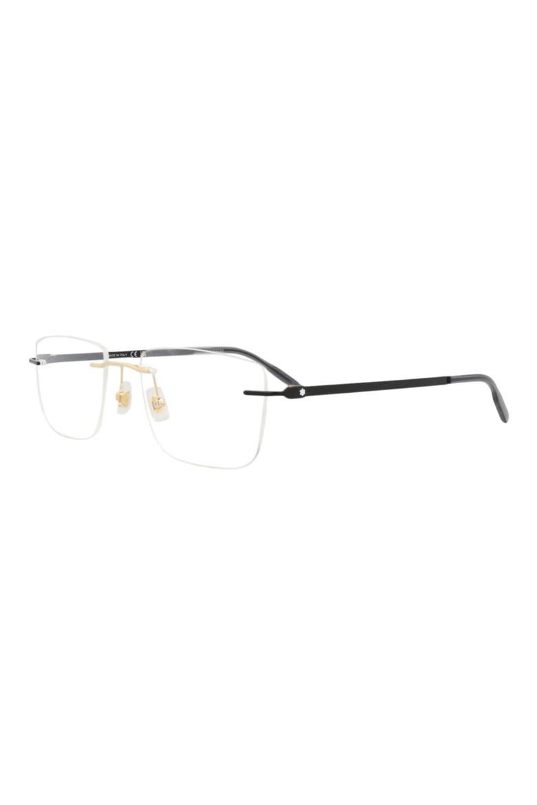 56mm Square Optical Glasses, Alternate, color, GOLD BLACK TRANSPARENT