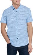 CONSTRUCT Slim Fit Circle Geo Performance Short Sleeve Shirt