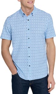 CONSTRUCT Slim Fit Circle Geo Performance Short Sleeve Shirt