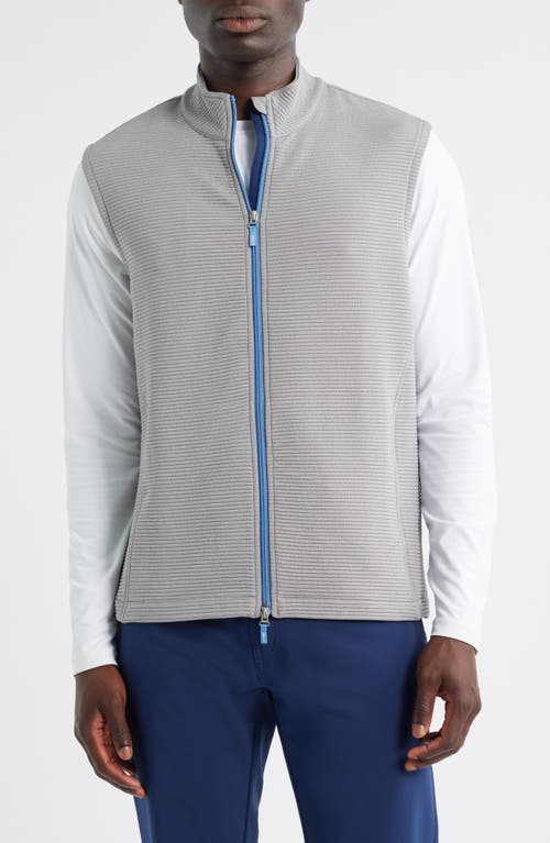 Johnnie-o Reggie Performance Zip-up Vest In Gray