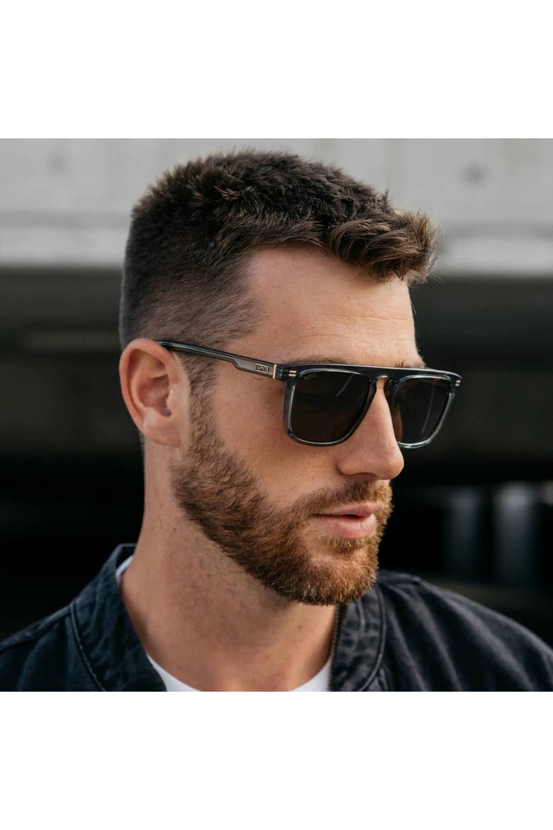 Sawyer - 53mm Squared Aviator Polarized Sunglasses, Alternate, color, Crystal Stone Blue