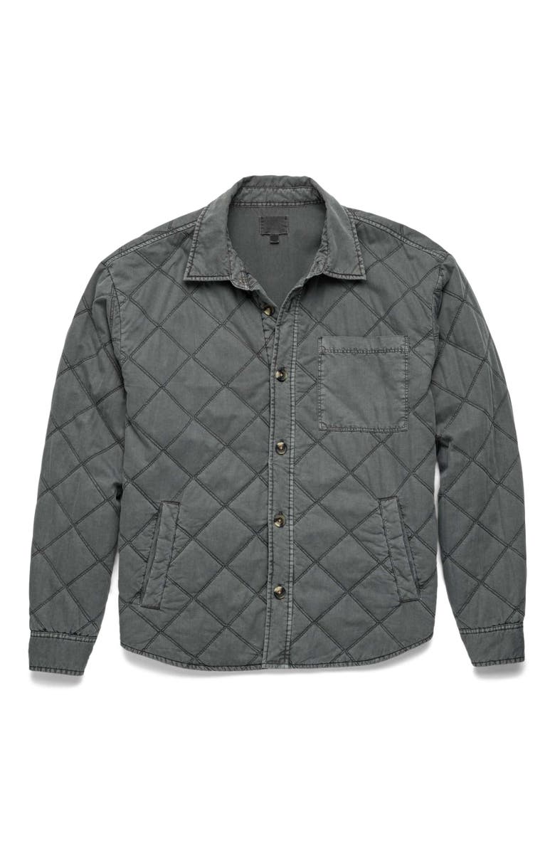 Surfside Supply Co. Lennon Quilted Shirt Jacket, Main, color, Iron Gate Grey