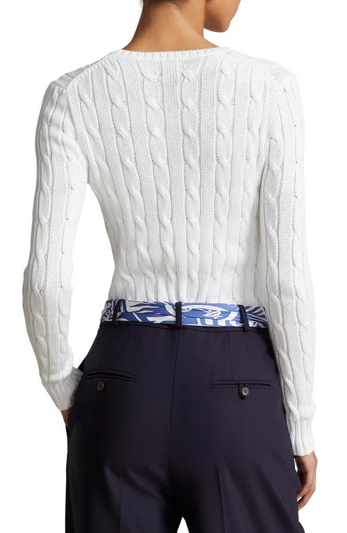 Polo Ralph Lauren Julianna Cotton Cable Sweater In White