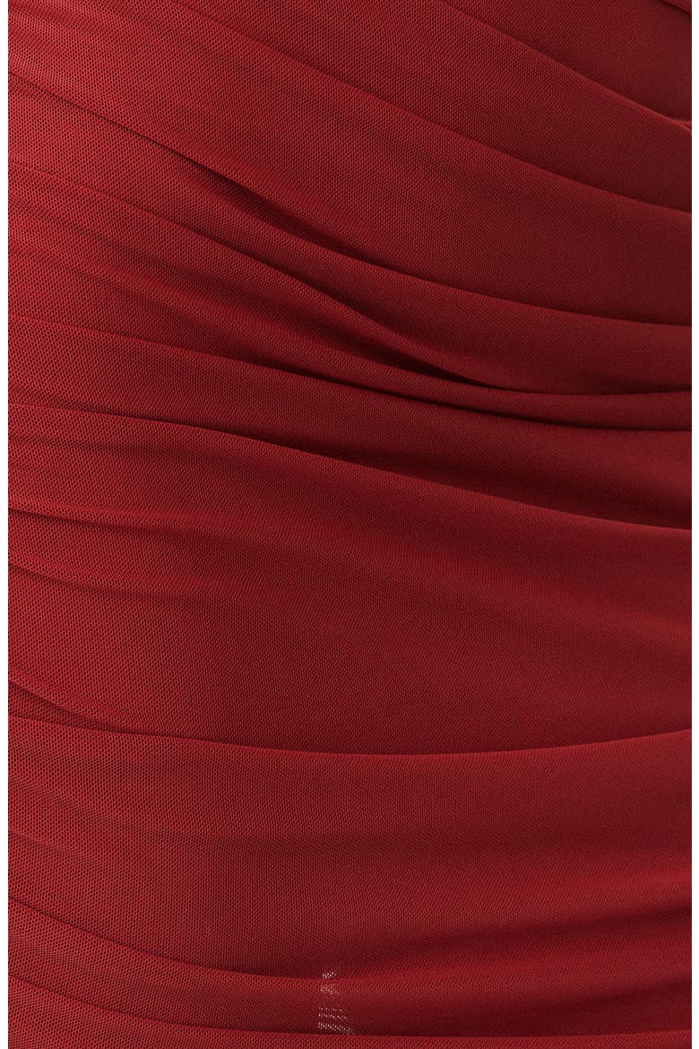 Kimberly One-Shoulder Minidress, Alternate, color, RUST