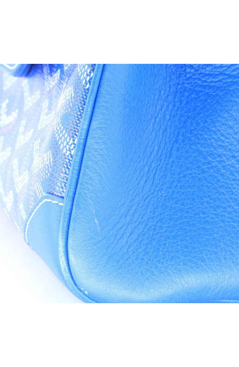 Pre-Owned Goyard Saigon Top Handle Bag Coated Canvas with Leather Mini, Alternate, color, Blue