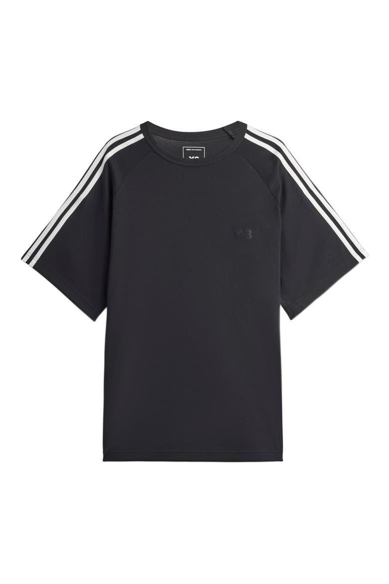 3-Stripes T-Shirt, Main, color, BLACK