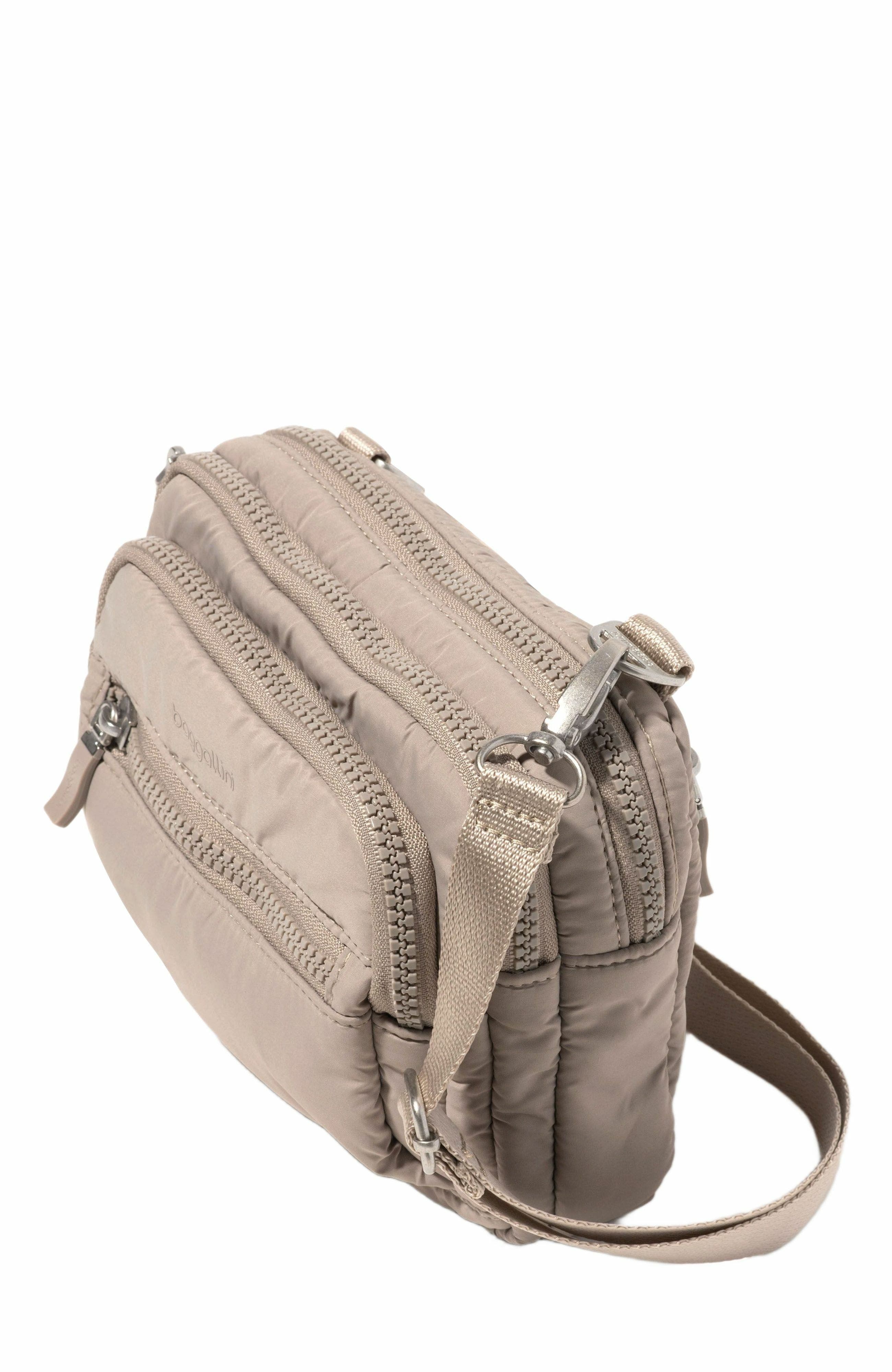 BAGGALLINI Triple Zip Bagg Small Crossbody Bag, Alternate, color, Moonrock Puff