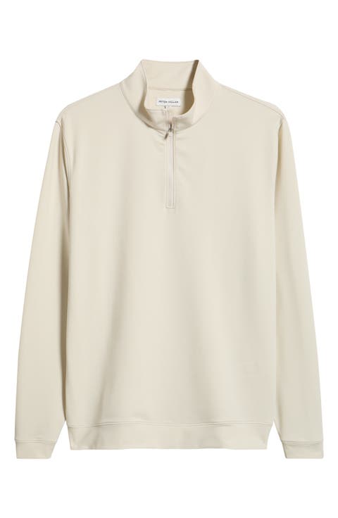 Perth Stripe Quarter Zip Performance Pullover