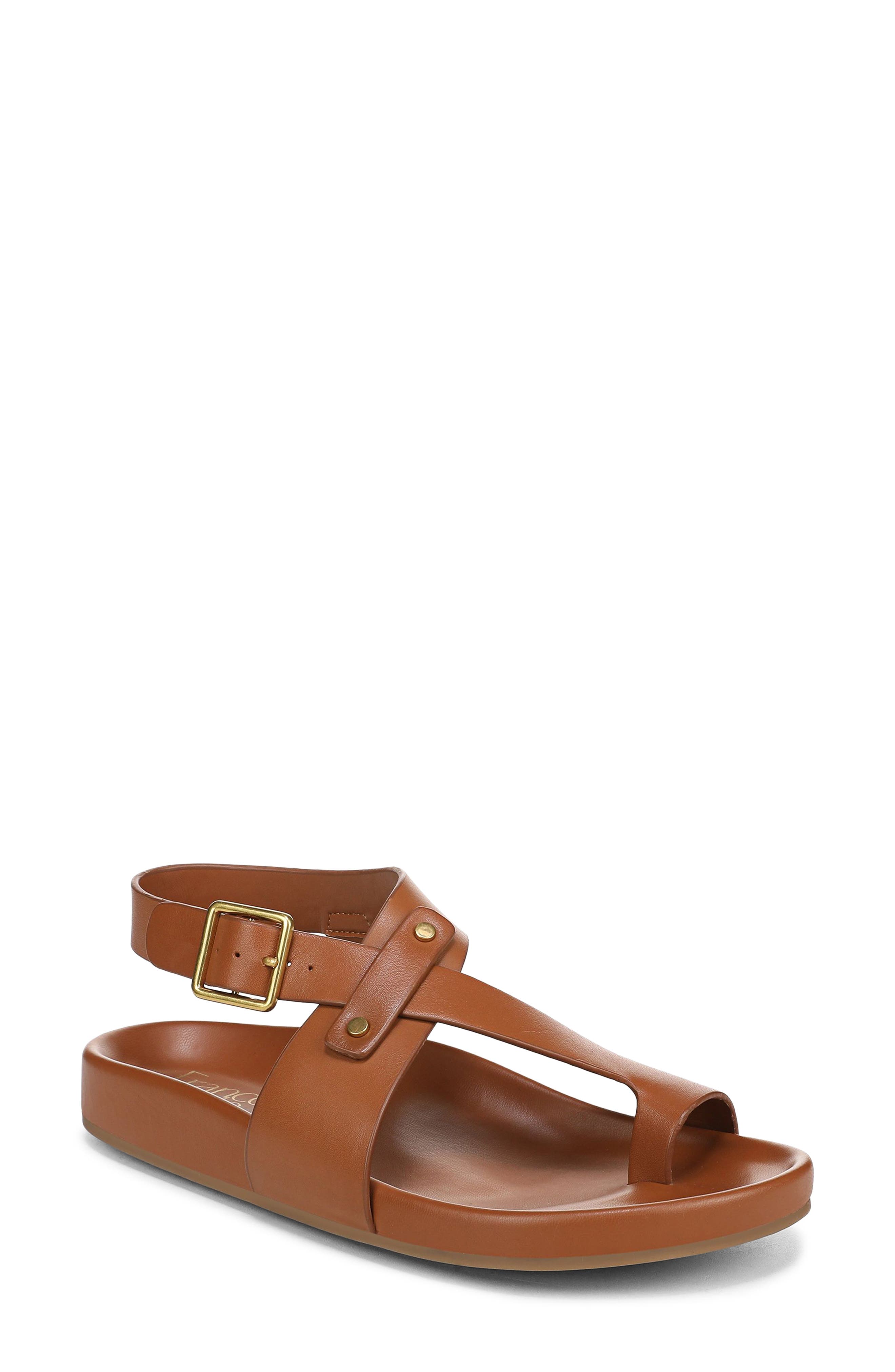 Franco Sarto Blair Ankle Strap Platform Sandal In Brown
