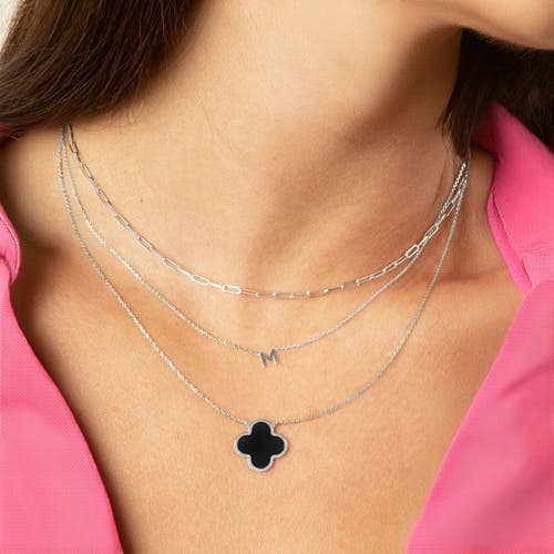 The Lovery Fine Jewelry Mini Paperclip Link Chain Necklace In Metallic