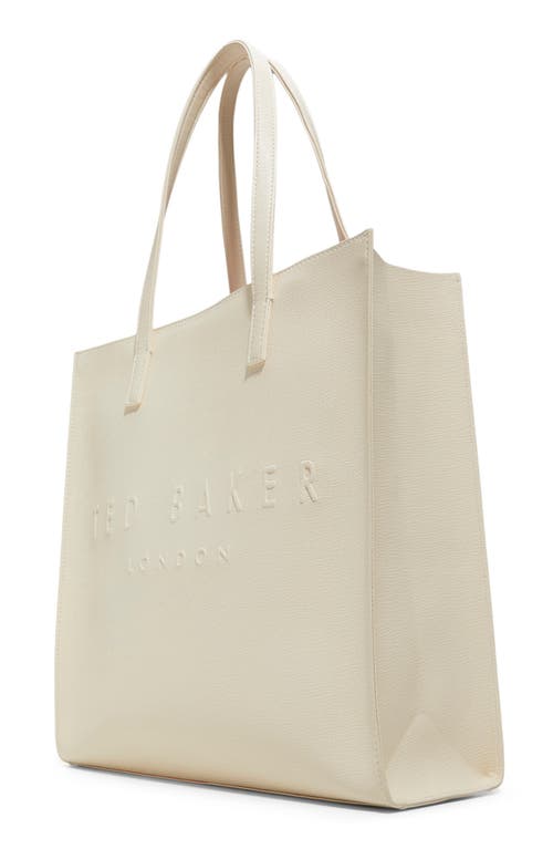 Ted Baker London Soocon Faux Leather Tote In Cream