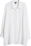 Eileen Fisher Classic Collar Easy Organic Cotton Button-Up Shirt