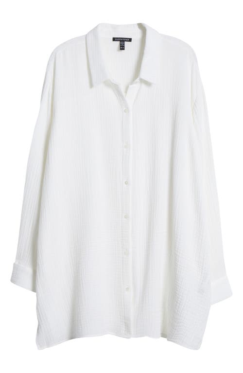 Eileen Fisher Classic Collar Easy Organic Cotton Button-up Shirt