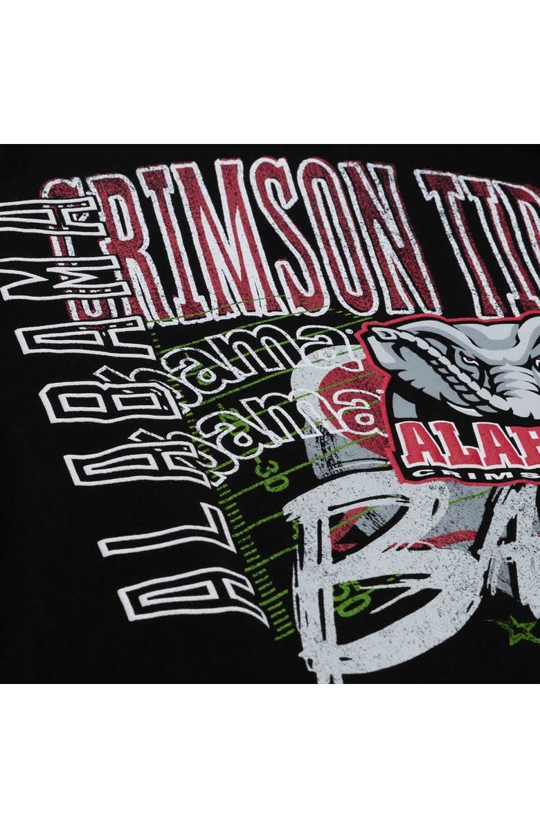 Mitchell & Ness Men's Mitchell & Ness  Black Alabama Crimson Tide Half Time Fleece Crewneck Sweatshirt, Alternate, color, Black