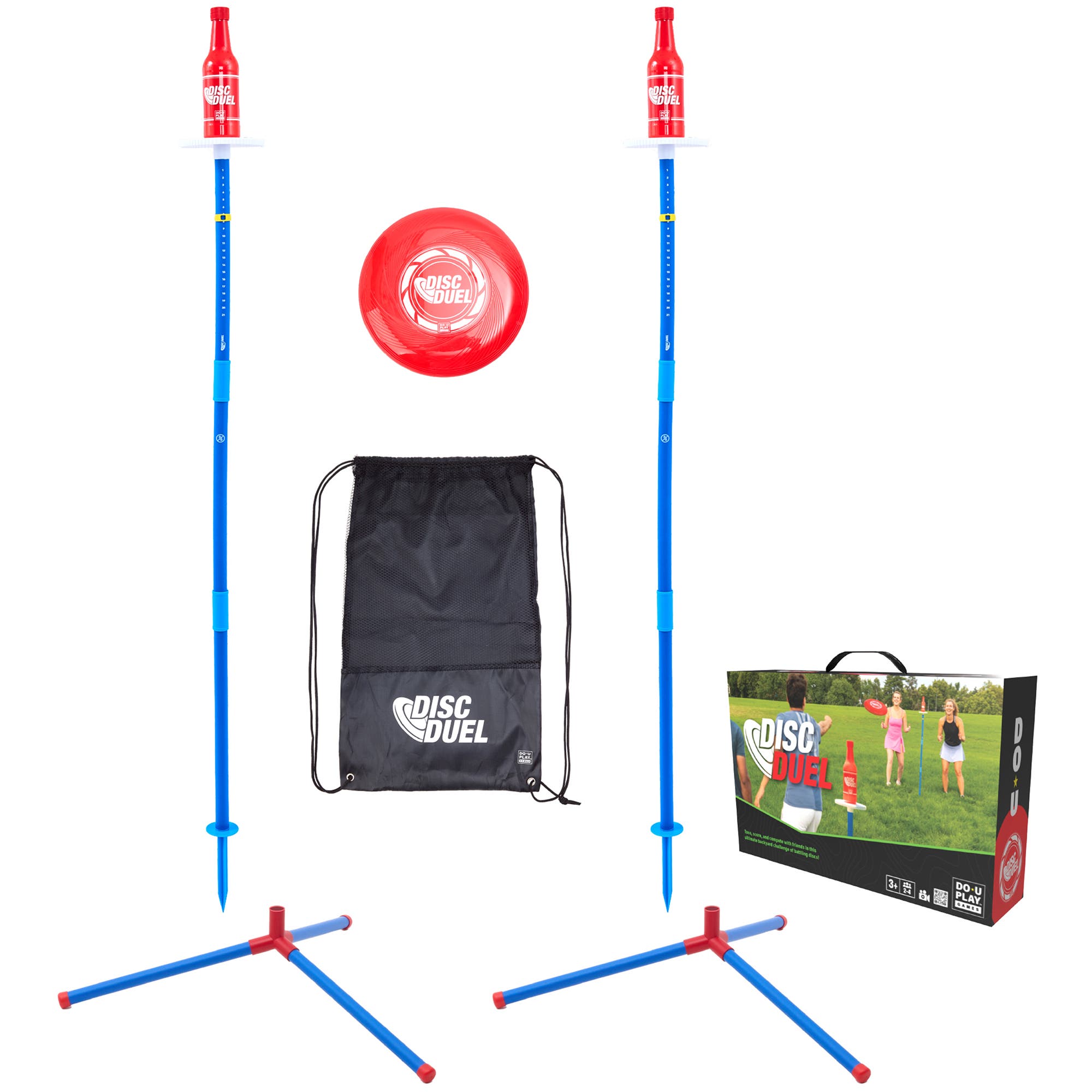 Do-U-Play Disc Duel Throwing Game, Tailgating Lawn Backyard Activity, Family in Multicolored 