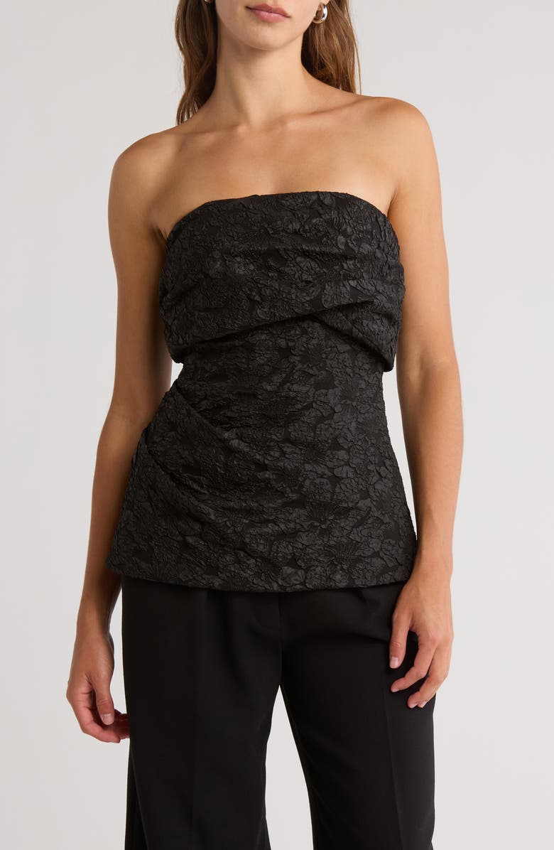 Simkhai Gael Popover Strapless Top, Main, color, Black