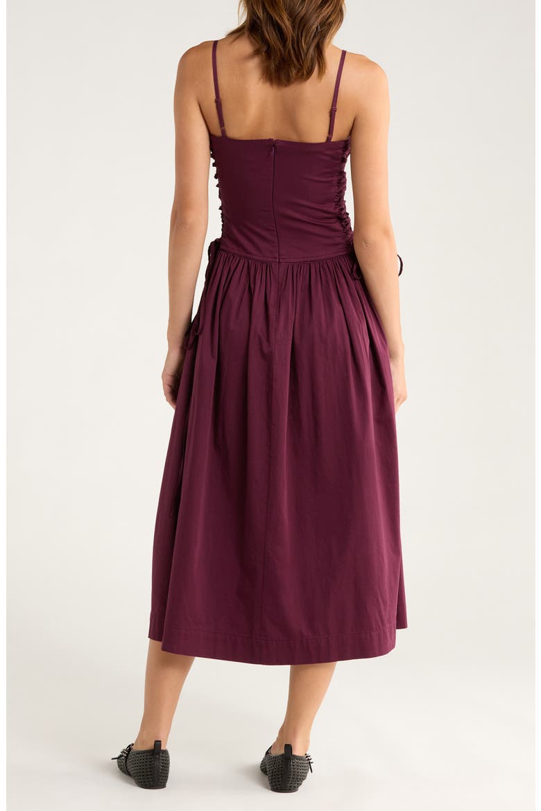 Angelina Organic Cotton Sateen Dress, Alternate, color, FIG