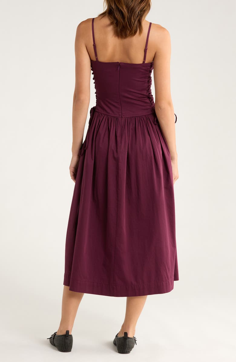 Damson Madder Angelina Organic Cotton Sateen Dress, Alternate, color, Fig