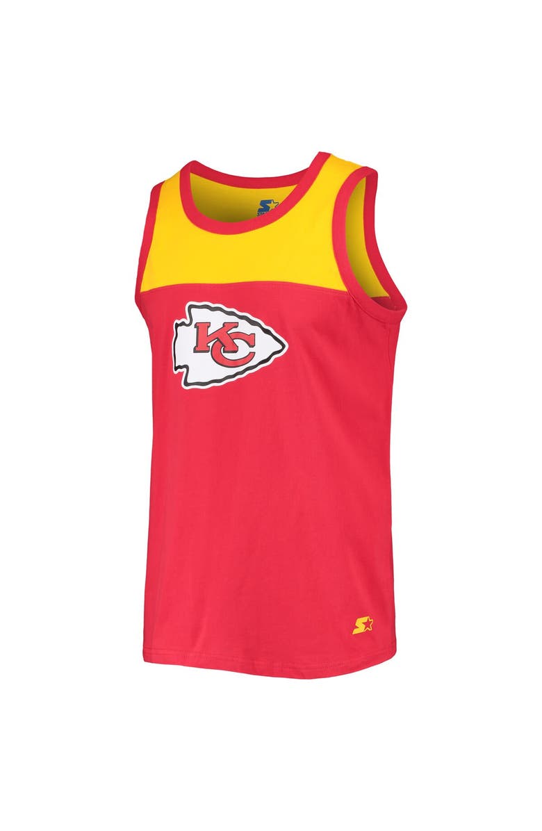 STARTER Men's Starter Red/Gold Kansas City Chiefs Team Touchdown Fashion Tank Top, Alternate, color, Red