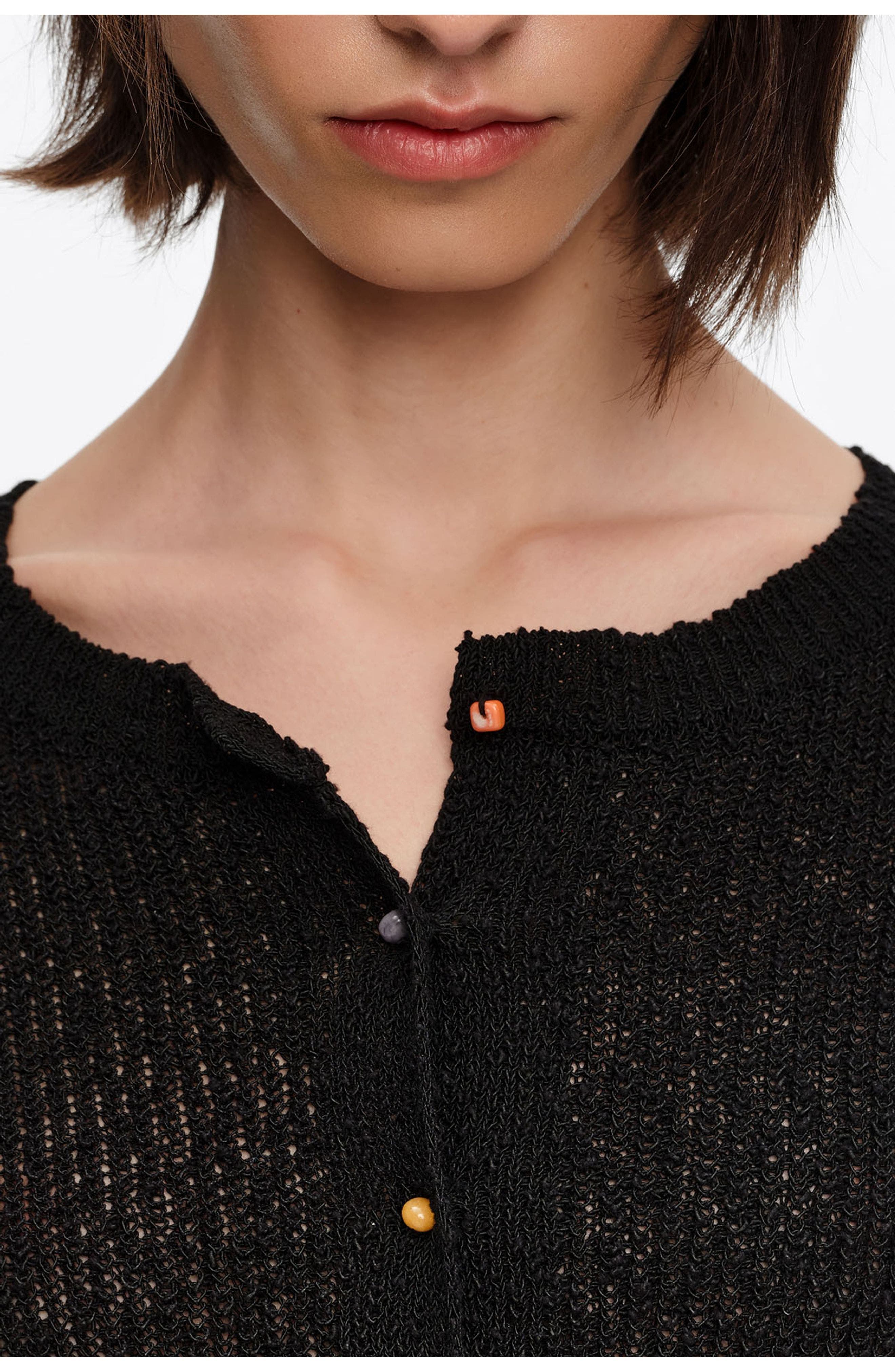 Straight Cardigan With Stones - image 2