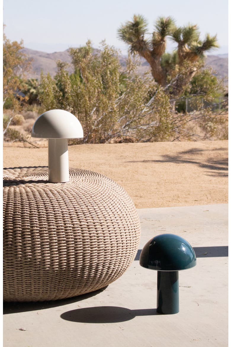 Celia 10" Portable Touch-Controlled Outdoor Patio Mushroom Table Lamp, Alternate, color, Teal