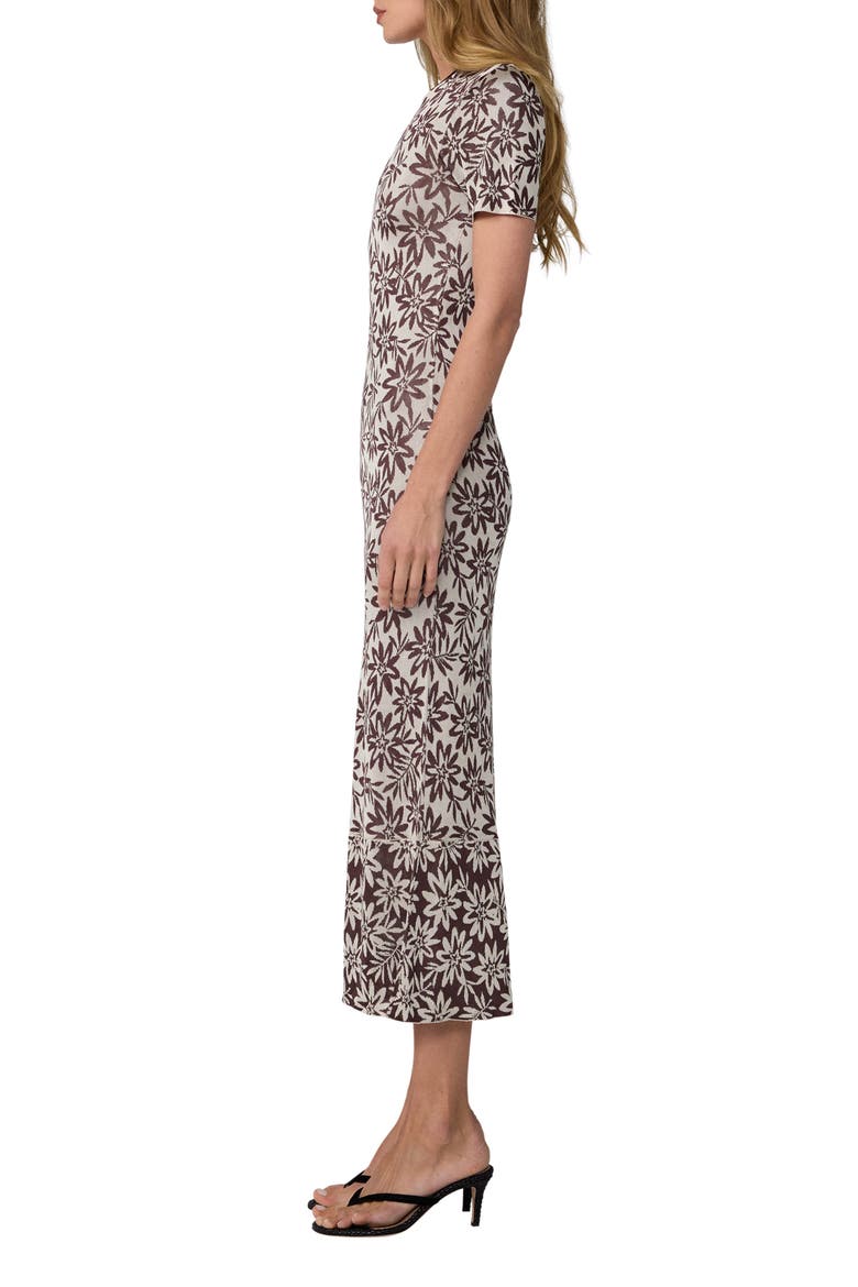 Rhona Floral Midi Dress, Alternate, color, THISTLE BR