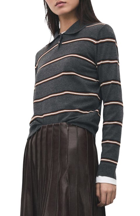 Stripe Sweater Polo